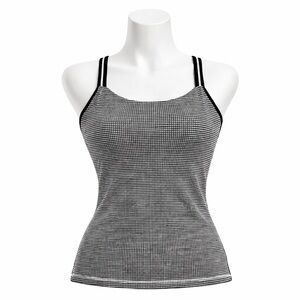 Size 4 Lululemon Women’s Vintage Ujjayi Gingham Tank Top Black